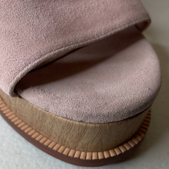 Linea Paolo Blush Pink Emma Chunky Wedge Sandals Size 7 - Picture 7 of 16